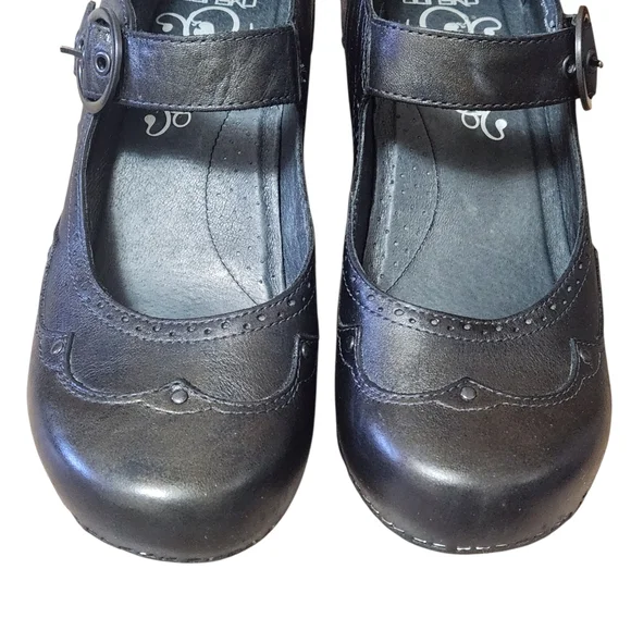Dansko Nevin Mary Jane Pumps Leather Womens Sz 41/ 10.5-11 Dark  Academia Goth - Picture 9 of 16